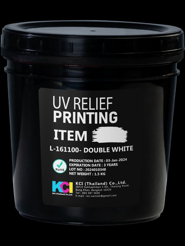 UV RELIEF PRINTING DOUBLE WHITE