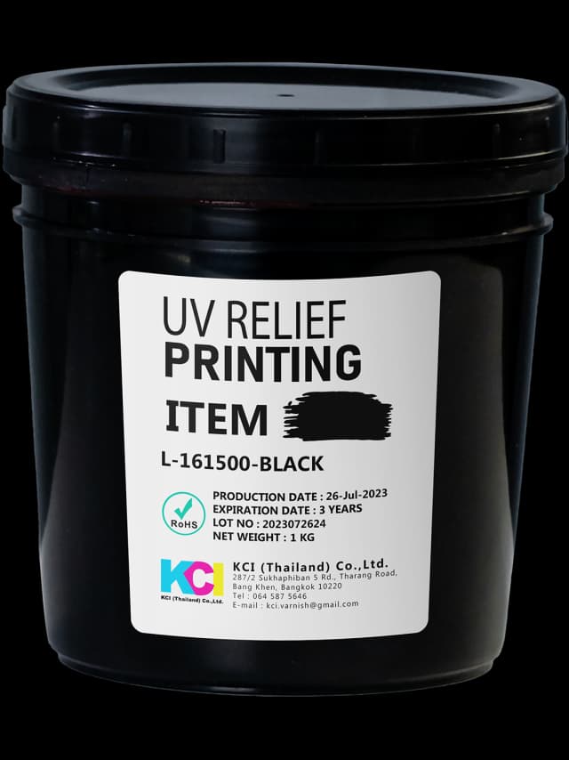 UV RELIEF PRINTING BLACK