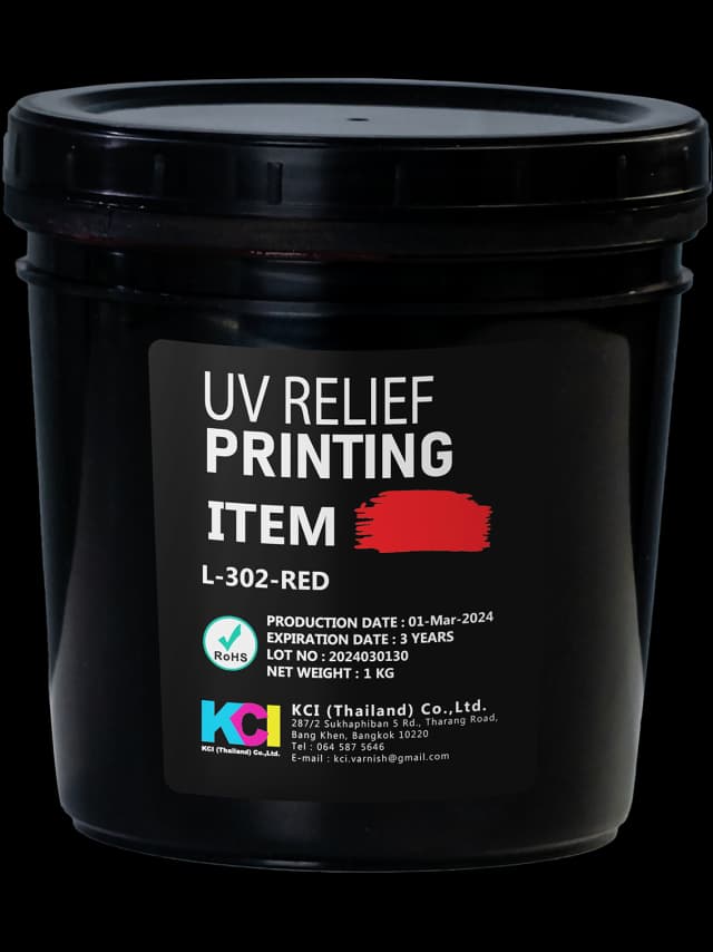 UV RELIEF PRINTING RED