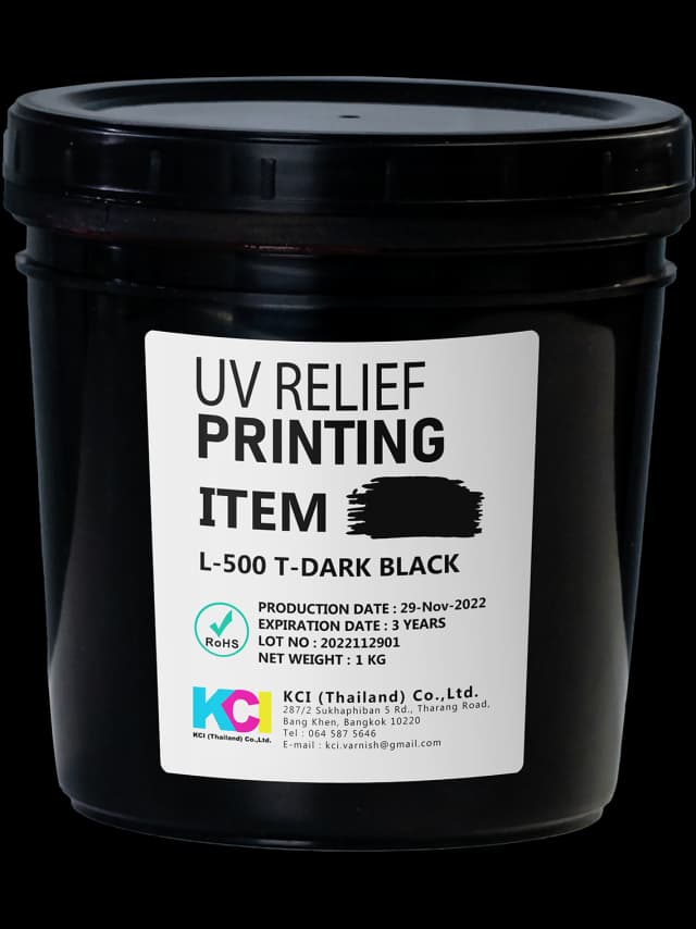 UV RELIEF PRINTING DARK BLACK
